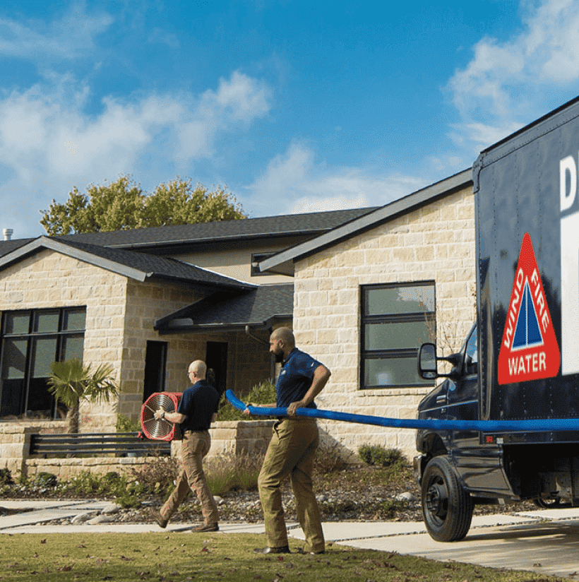 dreyer's staff on a water damage restoration job