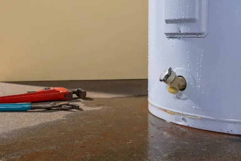 water heater leaking water onto floor