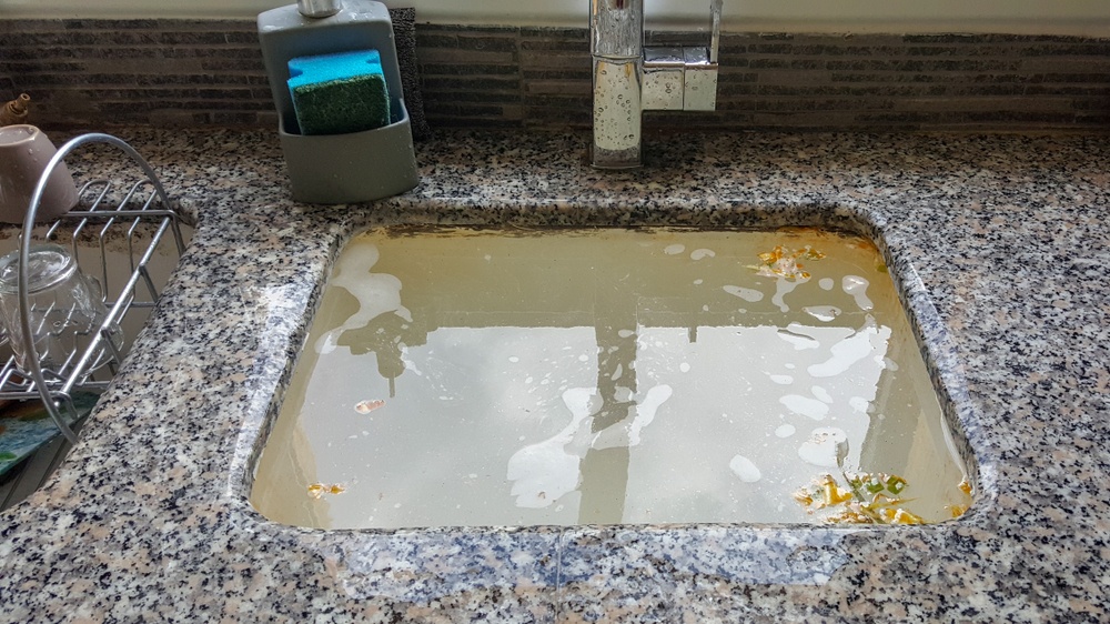 Clogged sink after vomiting