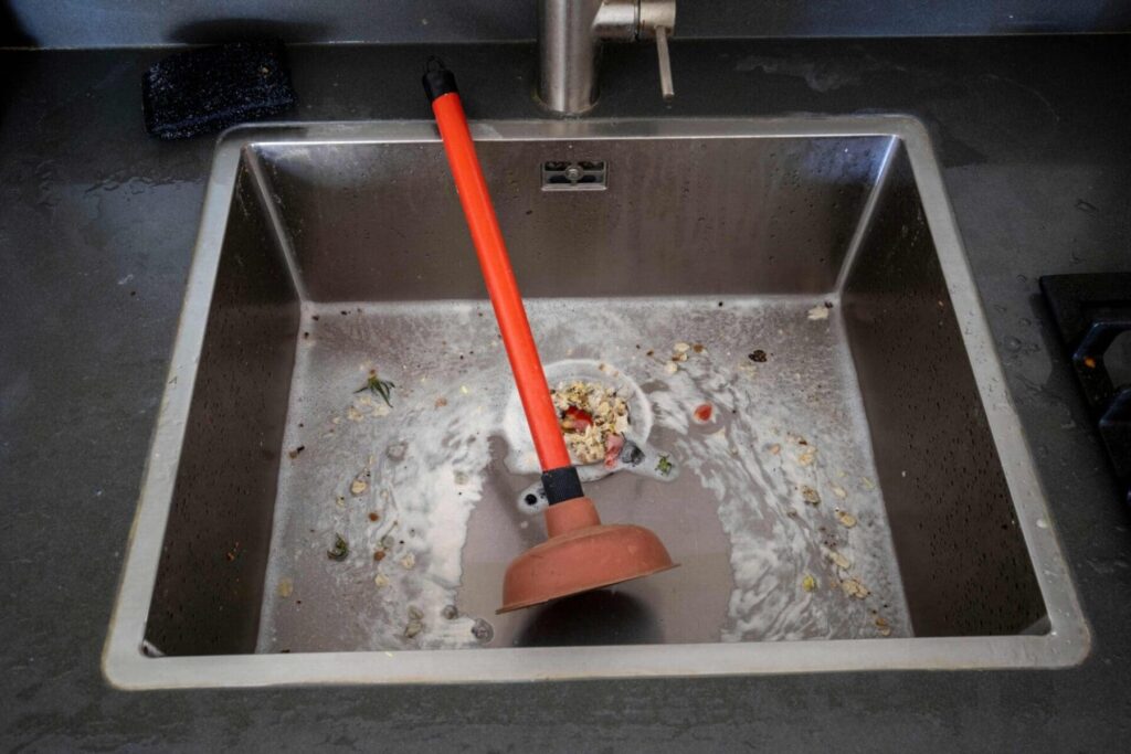 clogged sink