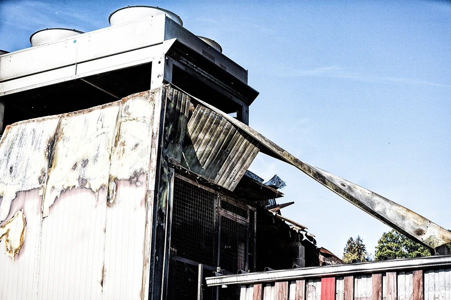 commercial building fire damage