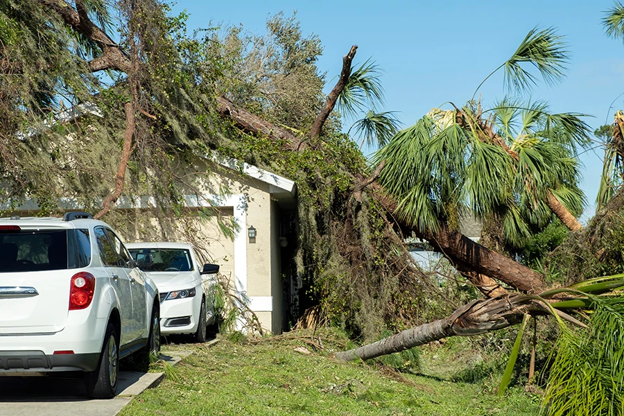 home damaged by a hurricane